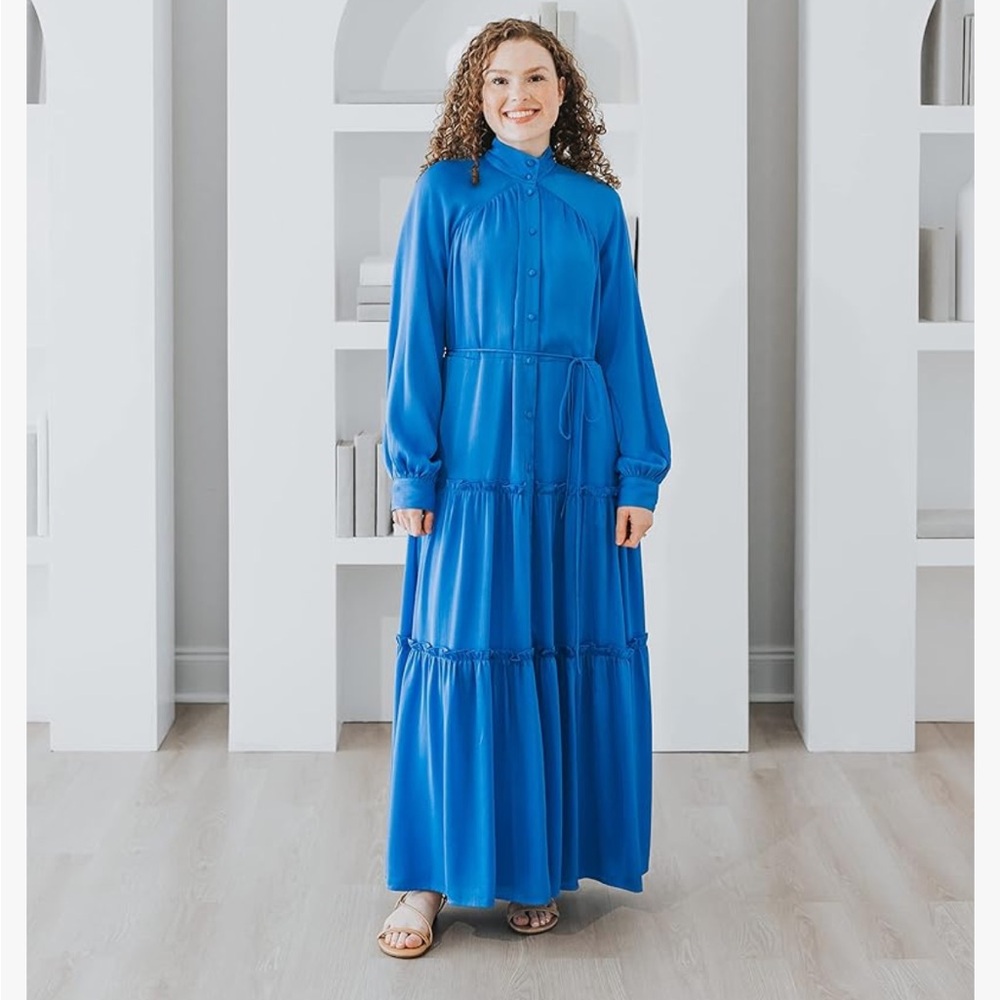 Withloveleena the drop azure blue dress